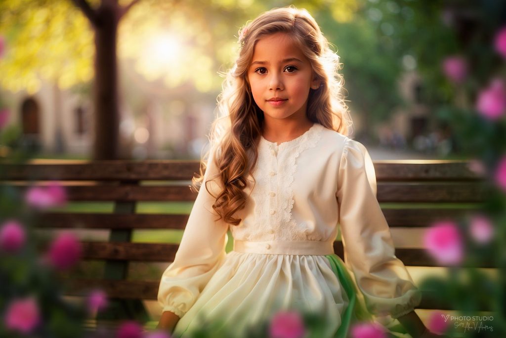 Fotografia retrato infantil - Fotografía de la primera comunión en Pamplona - Sesión de fotos de comunión