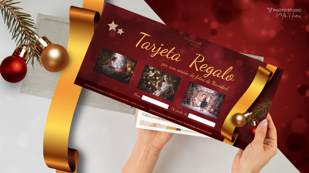 Tarjeta Regalo Sesión de Fotos de Navidad en Pamplona